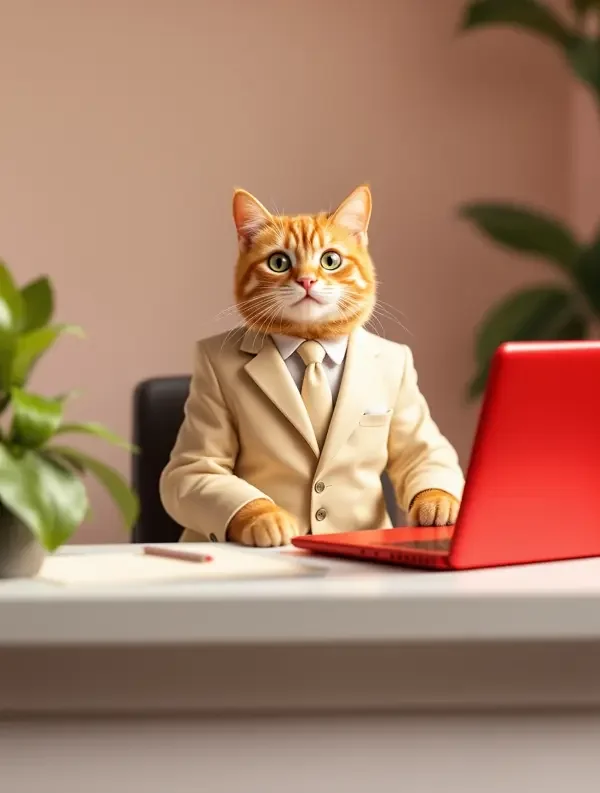 我的老板是只橘猫 短剧封面 - 黄果短剧喜剧搞笑